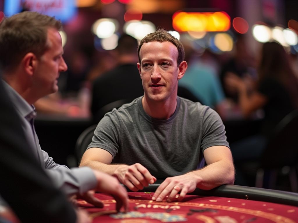 Mark Zuckerberg visite Las Vegas pour un événement UFC et joue au poker au casino Mark Zuckerberg visite Las Vegas pour un événement UFC et joue au poker au casino